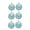 Green, variant on Homenest 6 Pack 2.36 Inch Gold Glitter Christmas Baubles Shatterproof Plastic Ornaments with Zig-Zag Print for Tree Holiday Party Decor