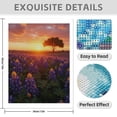 thumbnail image 3 of Diamond Art Kits for Adults - 5d Sunset Over Purple Wildflowers Diamond Painting for Adults, Diamond Art for Adults Beginners, Diamond Painting Kits for Adults for Home Wall Decor, 3 of 7
