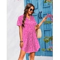 thumbnail image 3 of EKOUAER Nightgown for Women Plus Size V Neck Soft Short Sleeve Sleepshirt Pajama Dress Soft Satin Nightwear, 3 of 6