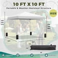 thumbnail image 5 of Erommy 10x10 ft Pop Up Canopy, Easy up Outdoor Canopy Tents for outside with Wheeled Bag, 4 Sand Bags,White, 5 of 9