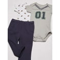 thumbnail image 2 of Little Treasure Baby Boy Layette 6-Piece Set, Football Jersey, 6-9 Months, 2 of 6