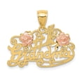 thumbnail image 1 of FB Jewels 14k Yellow & Rose Gold #1 Grandma with Roses Pendant, 1 of 3