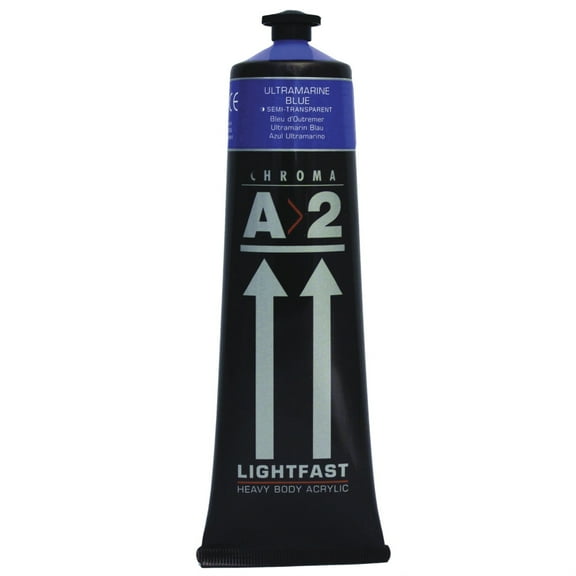 Chroma A>2 Lightfast Heavy Body Acrylic Paint, 4 Ounces, Ultramarine Blue