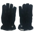 thumbnail image 3 of Dockers Mens Black Suede Leather Sherpa Lined Gloves Gathered Wrist X-Large, 3 of 4