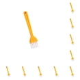 thumbnail image 3 of Cepillo para teclado Mango de plástico Receptor Accesorio para el hogar Eliminador de polvo Mantenimiento Handly Grip Mini PC Herramienta de Suministros de limpieza para el hogar Naranja/Blanco Bewildely HA063075-01B, 3 of 6