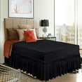 thumbnail image 2 of EASTIN Ruffled Grey King Size Bed Skirt  Dust Ruffle for King Bed with 15” Drop  Soft and Solid Microfiber  Classic Style  California King  Silver Gray Bedskirts, 2 of 6