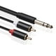 thumbnail image 3 of Cable de audio de 6,35 mm a 2 RCA, adaptador de audio para teléfono OFC 15 millones, 3 of 9