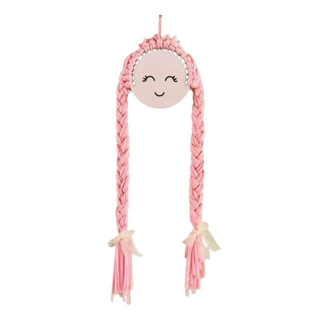 Soporte para lazos para el cabello, pinzas colgantes para el cabello, colgador de diadema, organizador de almacenamiento, decoración de pared ojos rosados cerrados Zulema Titular de lazo de pelo