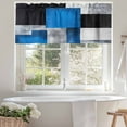 thumbnail image 4 of Blue Black Grey Valances for Windows, 42 x 18in, Abstract Gradient Modern Art Rod Pocket Kitchen Valance Curtain Light Filtering Window Treatments for Living Room Bedroom, 1 Panel, 4 of 7