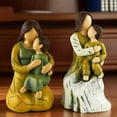 thumbnail image 2 of Mother Daughter Figurines Statues,Mom Child Statues Sentimental Family Sculpture, 2 of 11