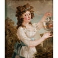 thumbnail image 2 of Carl Frederik von Breda 12x14 Black Ornate Wood Framed Double Matted Museum Art Print Titled: Young Lady with Goldfish, 2 of 5