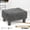Dark Gray, variant on MoNiBloom Footstool Ottoman with Padded Seat, Modern Cotton-linen Footrest, Rectangular Seat Stool, Sandy Beige