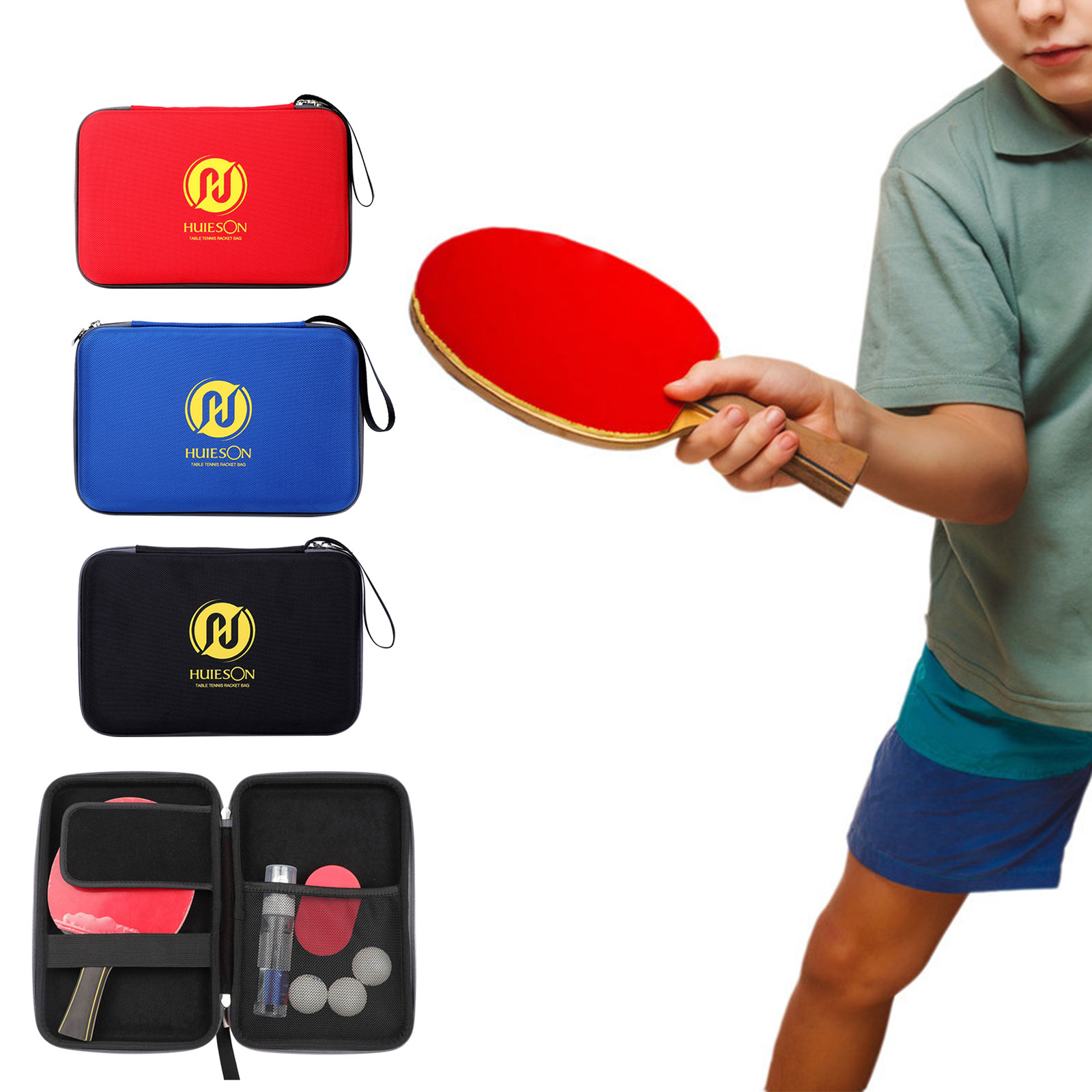 Oasiva Table Tennis Racket for Case Cover for ping pong Paddle Carry Bag Ball Storage P