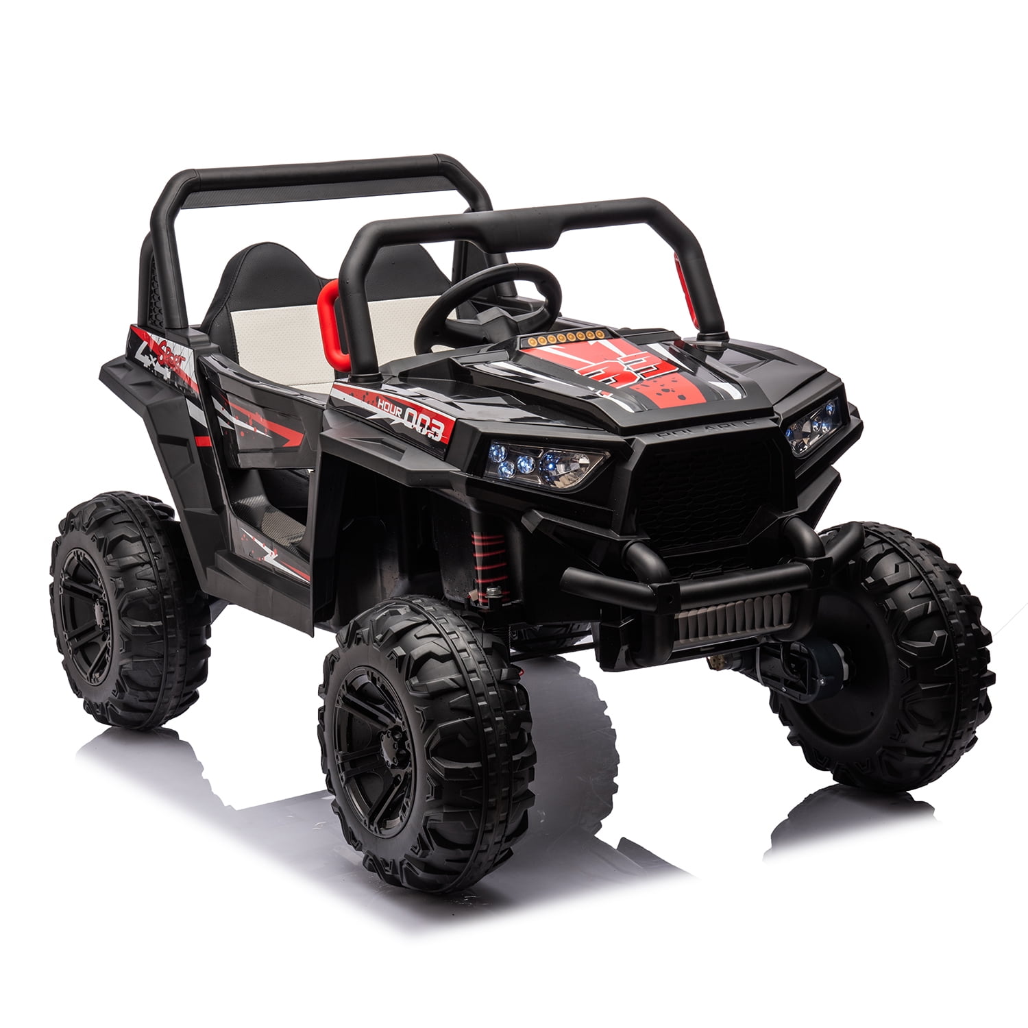 CIPACHO 12V Kids Ride On Truck with Remote Control, Electric Buggy Car Toys Off-Road UTV Vehicle, Black