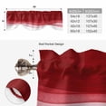 thumbnail image 6 of Red Ombre Waves Tie Up Valance Curtains for Windows, Kitchen Curtains Window Treatments, Abstract Art Gradient Modern Short Window Shades Valances for Bedroom Bathroom Cafe 42"x12", 6 of 8
