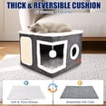 thumbnail image 4 of Cueva Cama para Gatos PETTDATE de Fieltro para Gatos de Interior con Rascador, 4 of 7