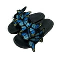 thumbnail image 2 of BLTIBY Women's Summer Flat Slide Sandals Casual Butterfly Sandals Summer Comfy Anti-Slip Open Toe Beach Slippers Blue 37, 2 of 8