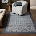 thumbnail image 2 of TOWN & COUNTRY TERRA Nalani Textured Diamond Hand-Knotted Flatwoven 100% Natural Jute Area Rug, Midnight Blue, 6'x9', 2 of 10