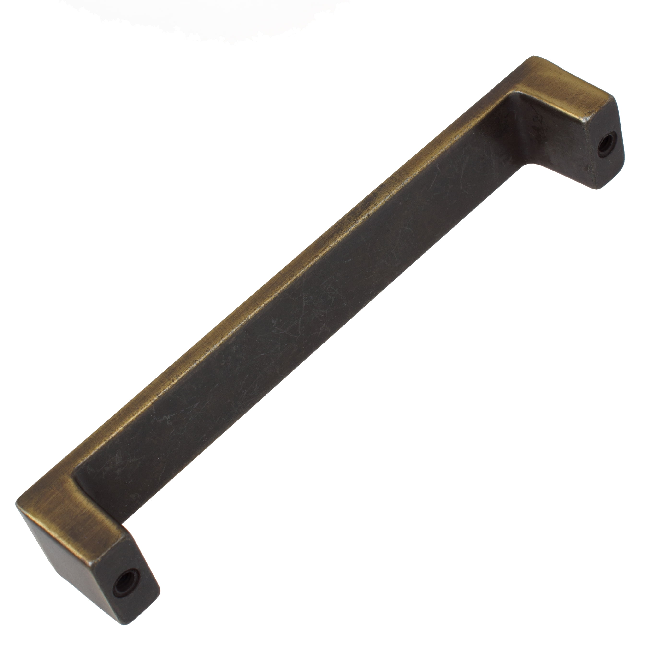GlideRite 5 in. Center Modern Rectangular Flat Pyramid Pull Cabinet Hardware Handles, Antique Brass, Pack of 10