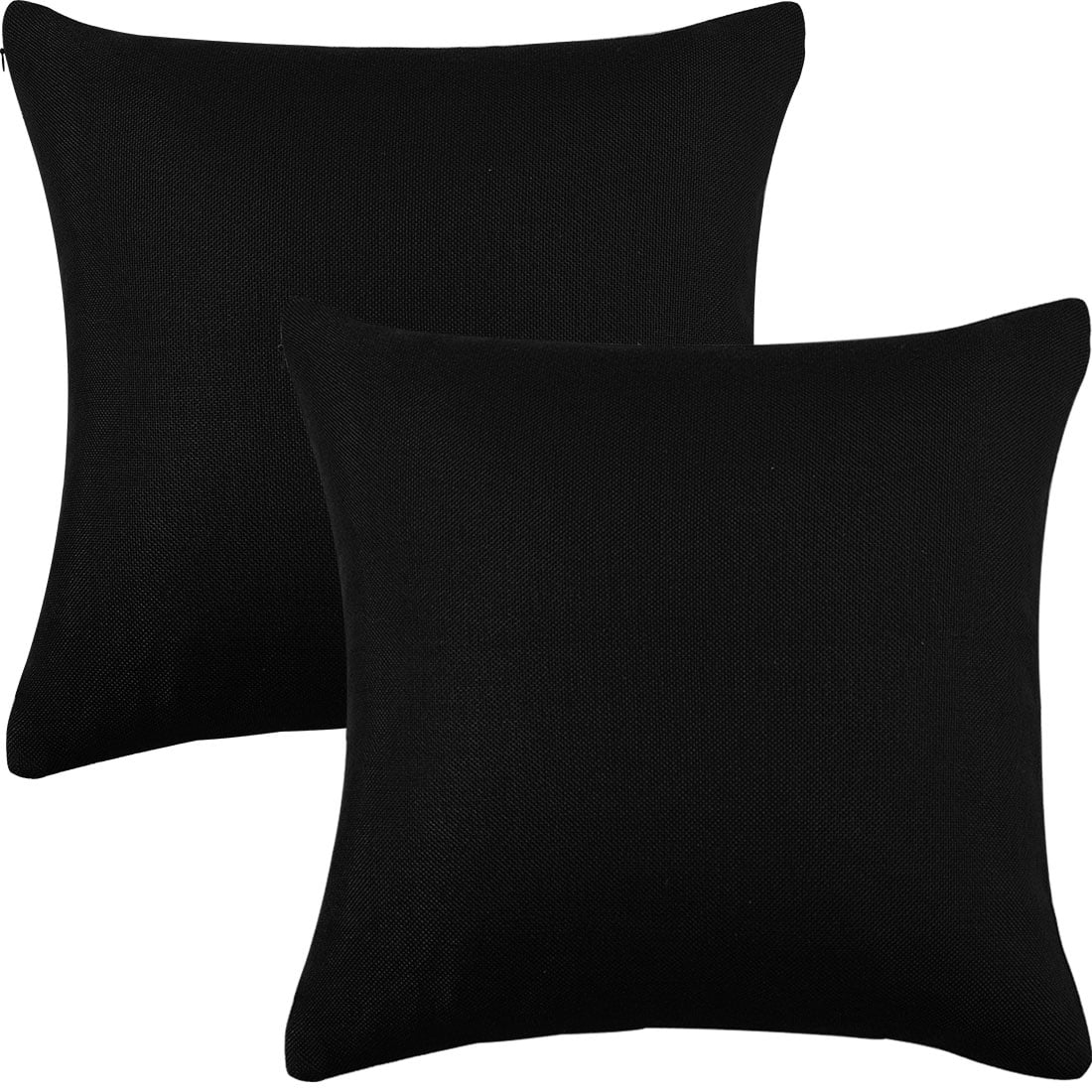 PiccoCasa 2Pcs Faux Linen Throw Pillow Covers, Decorative Throw Pillow