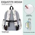 thumbnail image 4 of Unicorn and Butterfly White Pattern Backpack for School, Cute School Bag with Adjustable Shoulder Straps and Padded Back, 13.4"x11"x4.7", 4 of 4