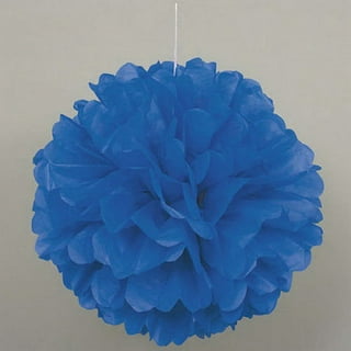100Sheets Navy Blue and White Gift Wrap Pom Pom Tissue Paper Mix with 12 to  from Gift Tags & Twine