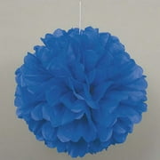 Unique Industries Blue Birthday 16" Asymmetrical Shaped Tissue Paper Hanging Pom Poms