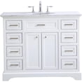 thumbnail image 5 of Elegant Decor Americana 42" Single Marble Top Bathroom Vanity in White, 5 of 20