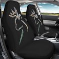 thumbnail image 4 of Xoenoiee Black Moose Elk Print Car Seat Covers Auto Interior Accessories Car Seat Front Bucket Seats Protectors Fit Most Cars SUV Sedan Truck Vans, 4 of 6