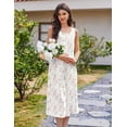 thumbnail image 2 of Ekouaer Nightgowns for Women Cotton Long Night Gown Sleeveless Sleep Dress Victorian Nightdress Ladies Sleepwear, 2 of 6