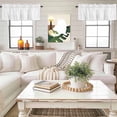 thumbnail image 4 of Pure White Light Filtering Valance Curtains, Solid Color Rod Pocket Short Window Valance for Kitchen and Bathroom Windows 1 Panel 42"x18", 4 of 9