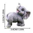thumbnail image 4 of Mini Elephant Statue Fairy Garden Ornament DIY Glass Container Craft Animal Miniature Desktop, 4 of 5