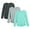 Black Melange/Grey/Ice Green, variant on icyzone Long Sleeve Workout Shirts for Women