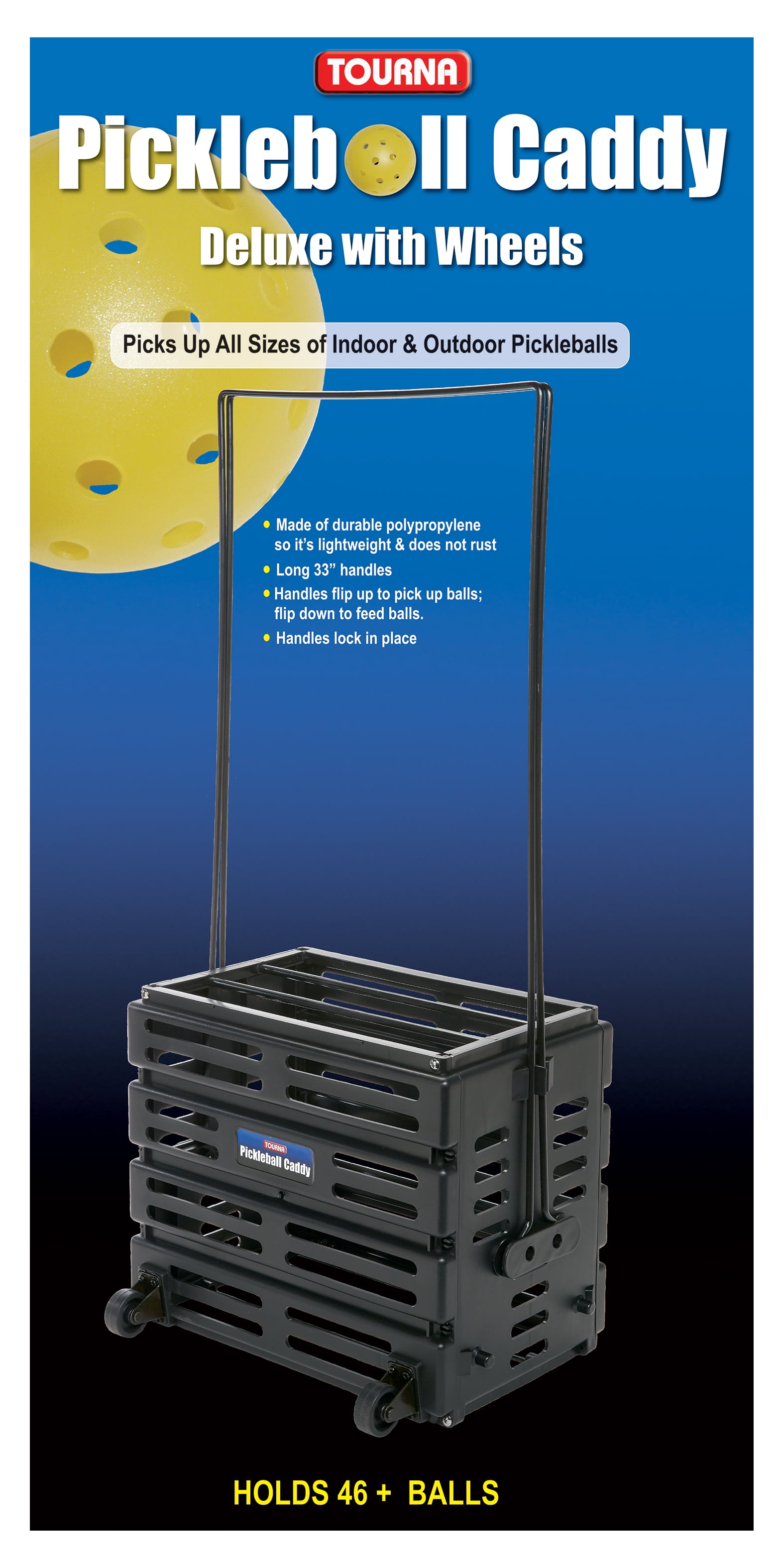 Tourna Pickleball Deluxe Caddy with Wheels