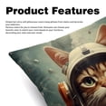 thumbnail image 2 of Cat Retro Set of 2 Velvet Throw Pillow Covers with Unique Patterns - 16x16, 18x18, 20x20 Inches for Various Occasions - Pillows Covers Throw Pillow Inserts Pillow Inserts - Luxurious Home Decor, 2 of 6