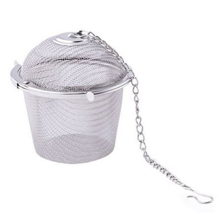

Food Grade Stainless Steel Mesh Tea Strainer with Lid and Extended Chain
