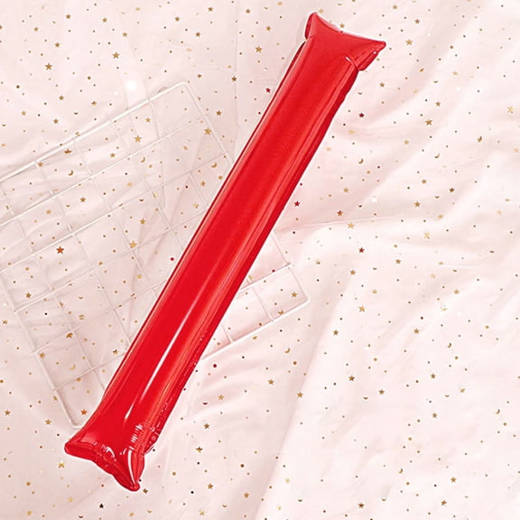 LOLIPPYY 12Pcs Red Plastic Thunder Sticks Reusable Cheerleading Noisemakers for Concerts