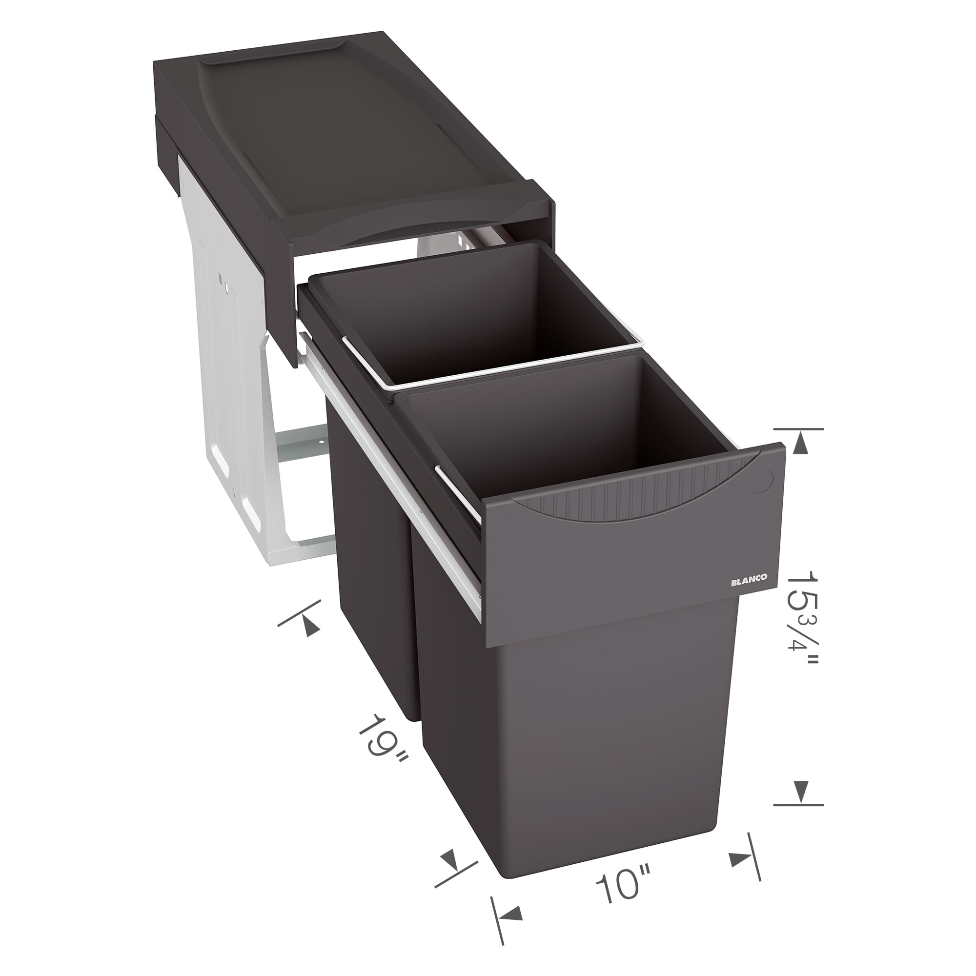 Botton II Under Sink Cabinet Organizer, Black