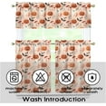 thumbnail image 6 of Halloween Kitchen Curtains Valances and Tiers 3 Piece Set,Gothic Pink Pumpkin Ghost Mushroom Rod Pocket Short Kitchen Tier Cafe Curtain over Sink Window for Farmhouse Fall Thanksgiving Decor 36 Inch, 6 of 6