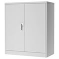 thumbnail image 2 of AOBABO 41.6" Locking Metal Storage Cabinet with 2 Adjustable Shelves, Grey, 2 of 8