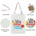 thumbnail image 2 of WaaHome Teacher Gifts for Women，It Takes A Big Heart to Shape Little Minds Canvas Tote Bag,Teacher Tote Bag Christmas Gifts for Teacher Appreciation Gift, Shopping Bag, 2 of 5