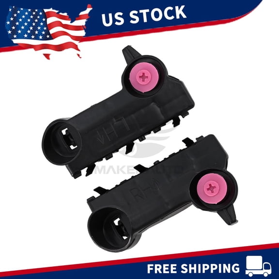 For 2019 2020 2021 Nissan Altima Front Bumper Bracket Retainer Black Pair