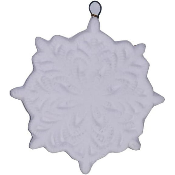 Save Dollar Stores Christmas Decoration Ceramic White Snowflake , Size 3.07 inch , 1 pc