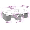 thumbnail image 2 of vidaXL Sofa Set with Cushion 8 pcs Grey Poly Rattan, 2 of 2