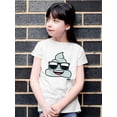 thumbnail image 2 of Cool Funny Poop In Shades Trendy Graphic Symbol T-shirt, 2 of 4