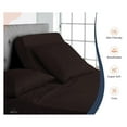 thumbnail image 3 of Gexandy 34" King Split Top Head Sheet Set 1800 Threads Top Sheet for Adjustable Bed 4 Piece Sheet Set 18" Deep Pocket for Sleep Number Bed - Chocolate, 3 of 8