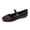 Wine, variant on Womens Black Mary Jane Ballet Flats - Patent Faux Leather Square Toe Shoes with Buckle Strap for Work, Wedding & Formal Occasions,Size 9.5