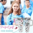 thumbnail image 2 of Nurses Gifts Nurse Tumbler Gifts for Women 40oz Nurse Tumbler with Lid and Straw Handle Nurses Gifts for Graduation,Nurses Week Coffee Mugs Cups, 2 of 6