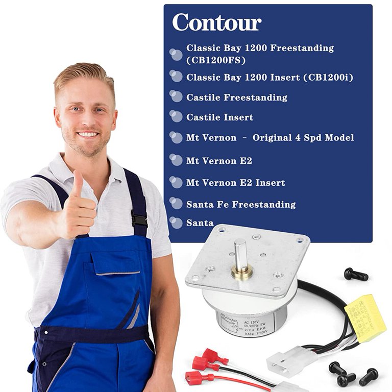 Auger Feed Motor for Quadra-Fire 812-4421, 812-4420 Compatible with  Heatilator CAB50 PS35 PS50 7000-500 120V Motor - Walmart.com