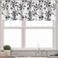 thumbnail image 3 of Ambesonne Floral Valance & Curtain, Monochrome Doodle Plants, 55"x36", Black White, 3 of 6